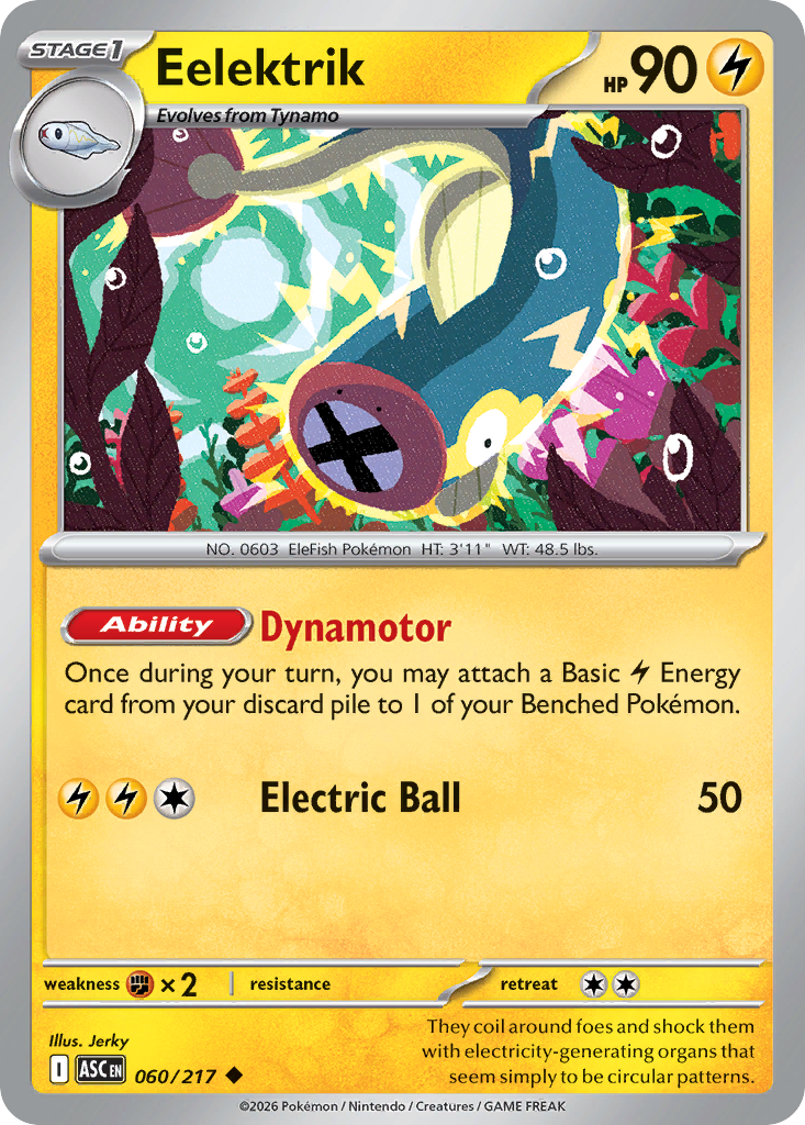 Eelektrik Pokémon card