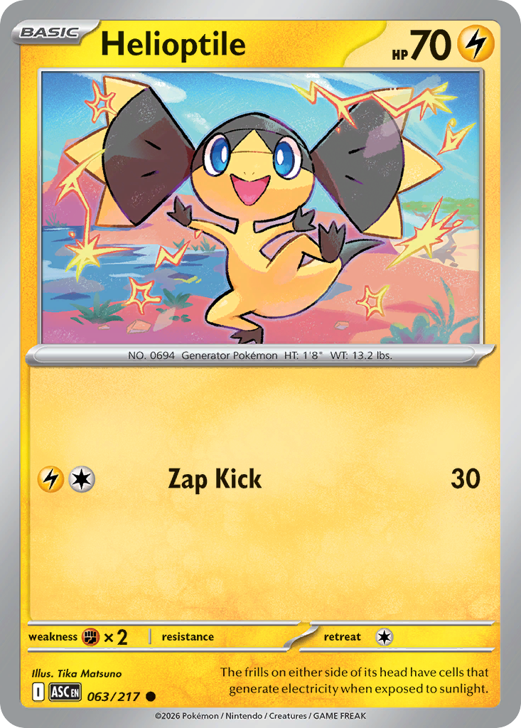 Helioptile Pokémon card