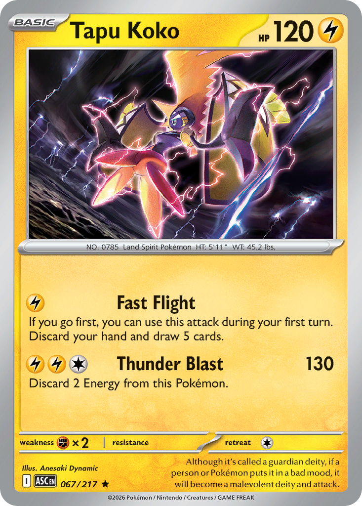 Tapu Koko Pokémon card