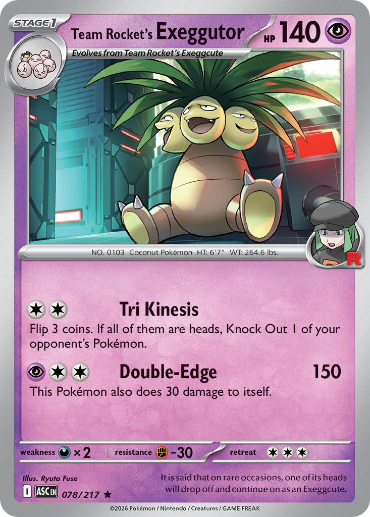 Team Rocket's Exeggutor Pokémon card