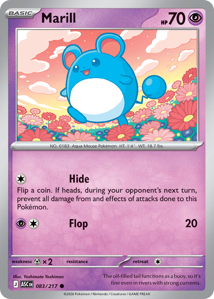 Marill Pokémon card