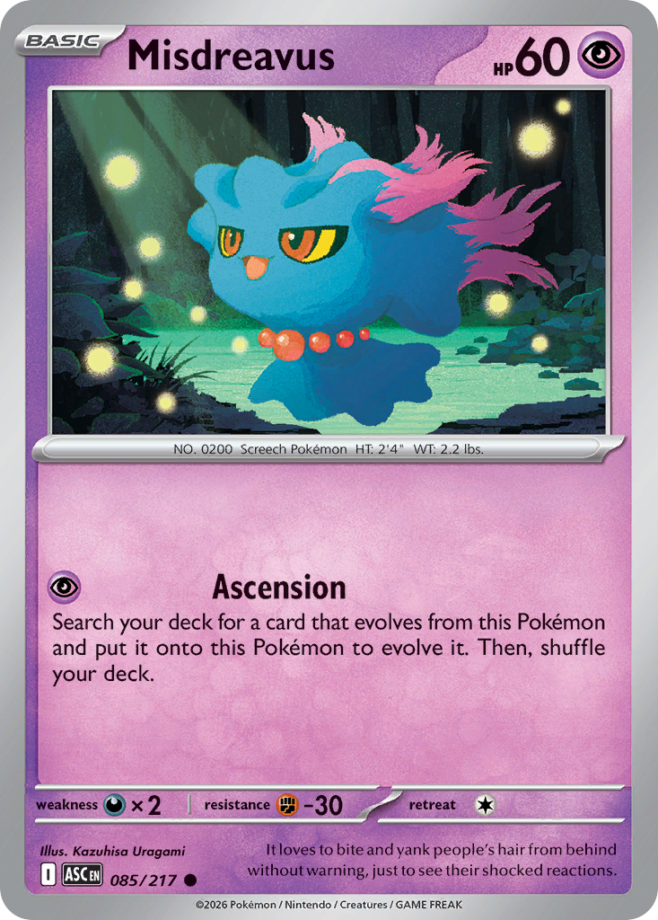 Misdreavus Pokémon card