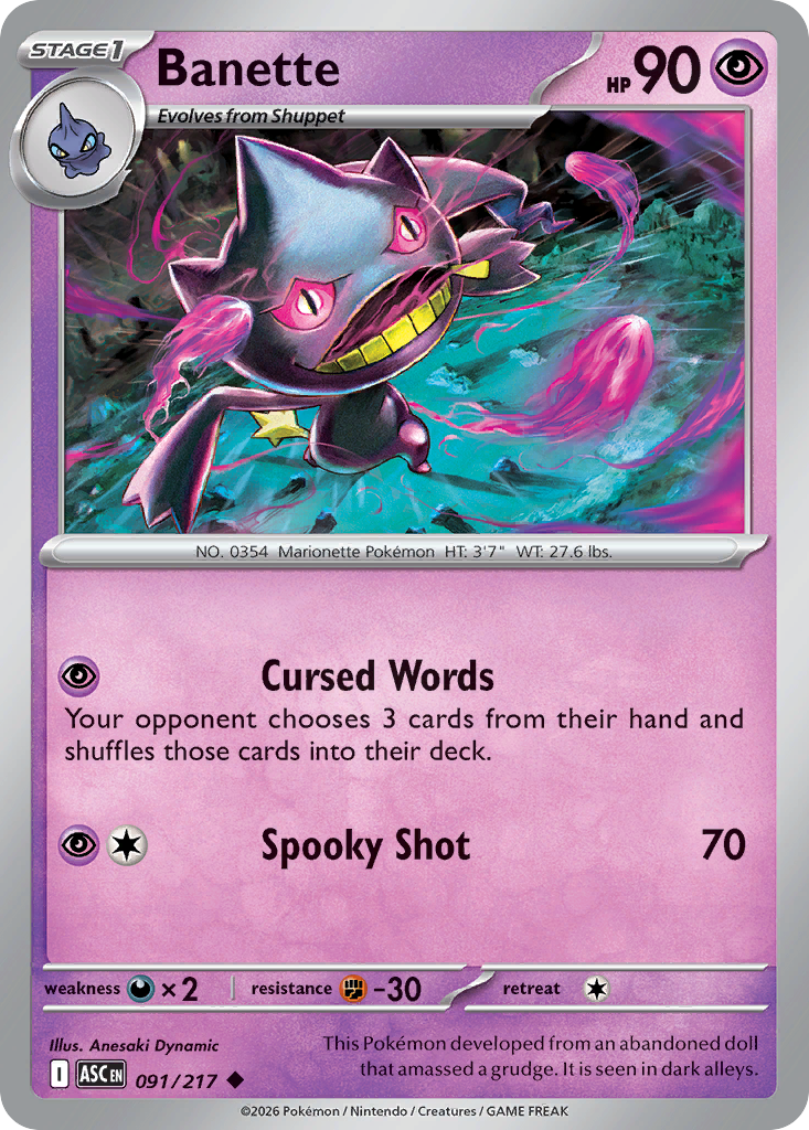 Banette Pokémon card