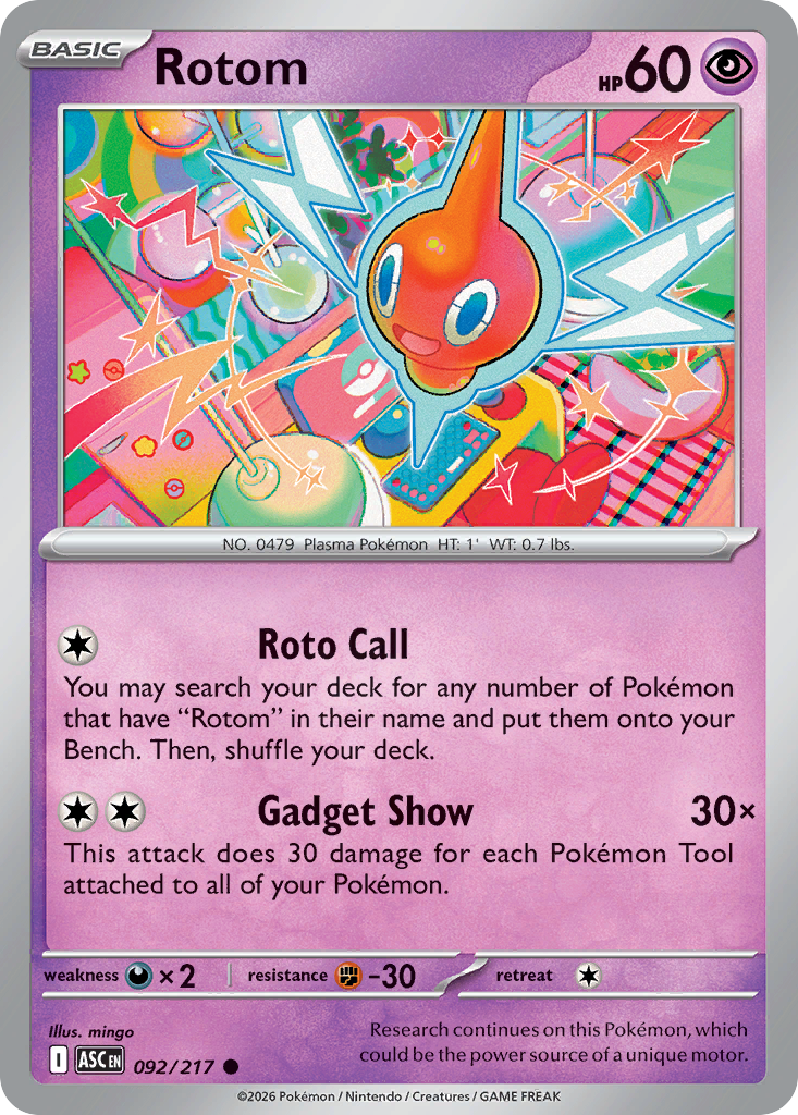 Rotom Pokémon card