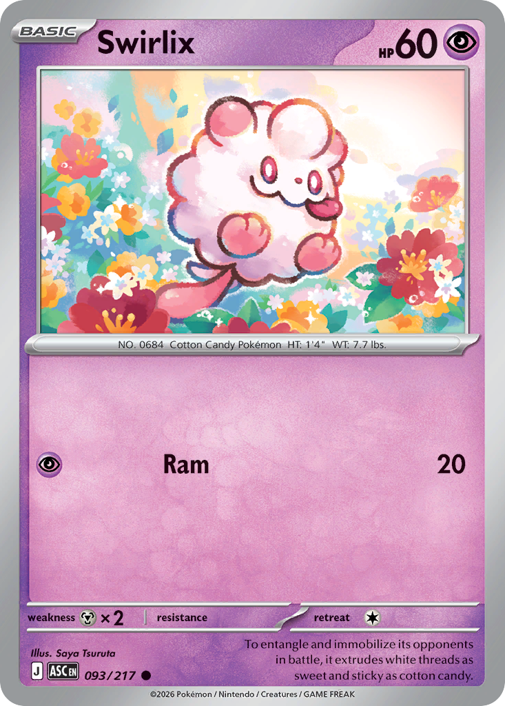 Swirlix Pokémon card