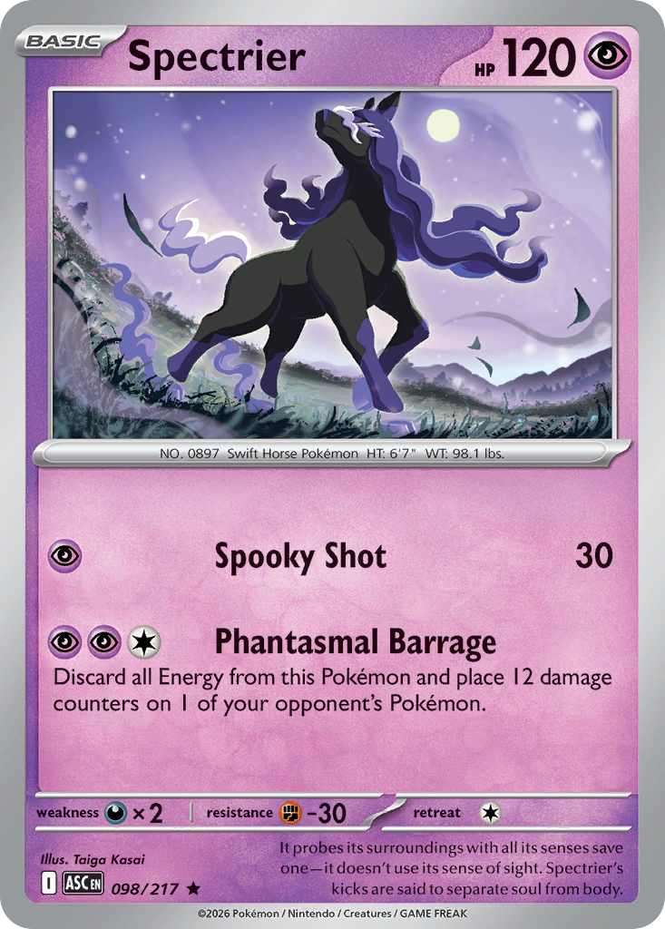 Spectrier Pokémon card