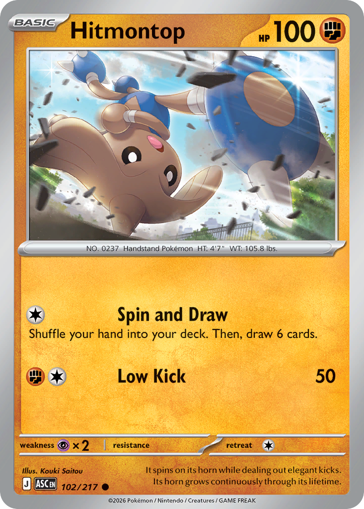Hitmontop Pokémon card