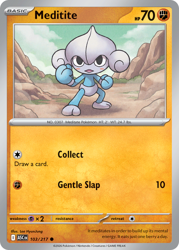 Meditite Pokémon card