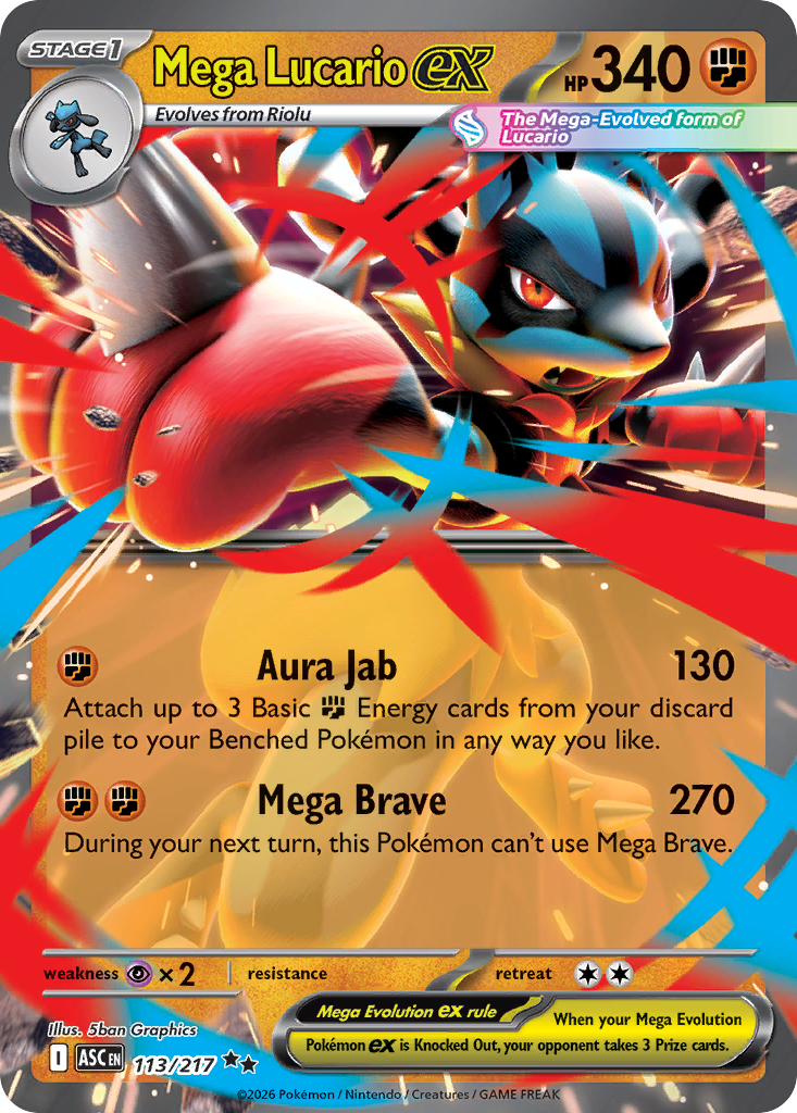 Mega Lucario ex Pokémon card
