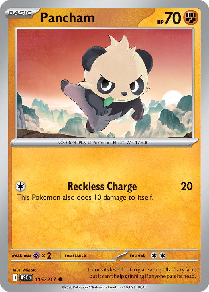 Pancham Pokémon card