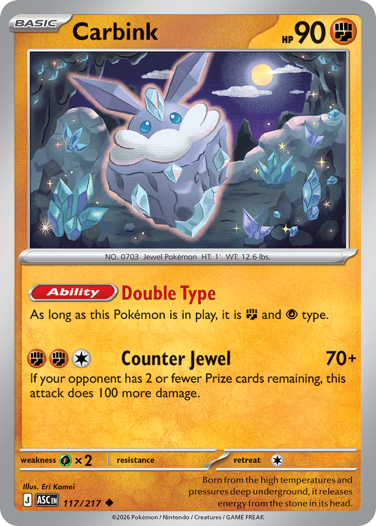Carbink Pokémon card