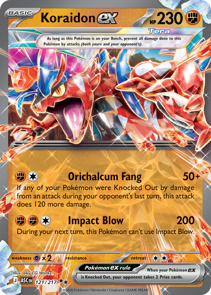 Koraidon ex Pokémon card