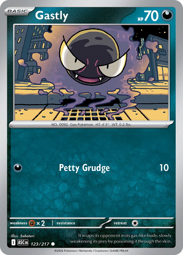 Gastly Pokémon card