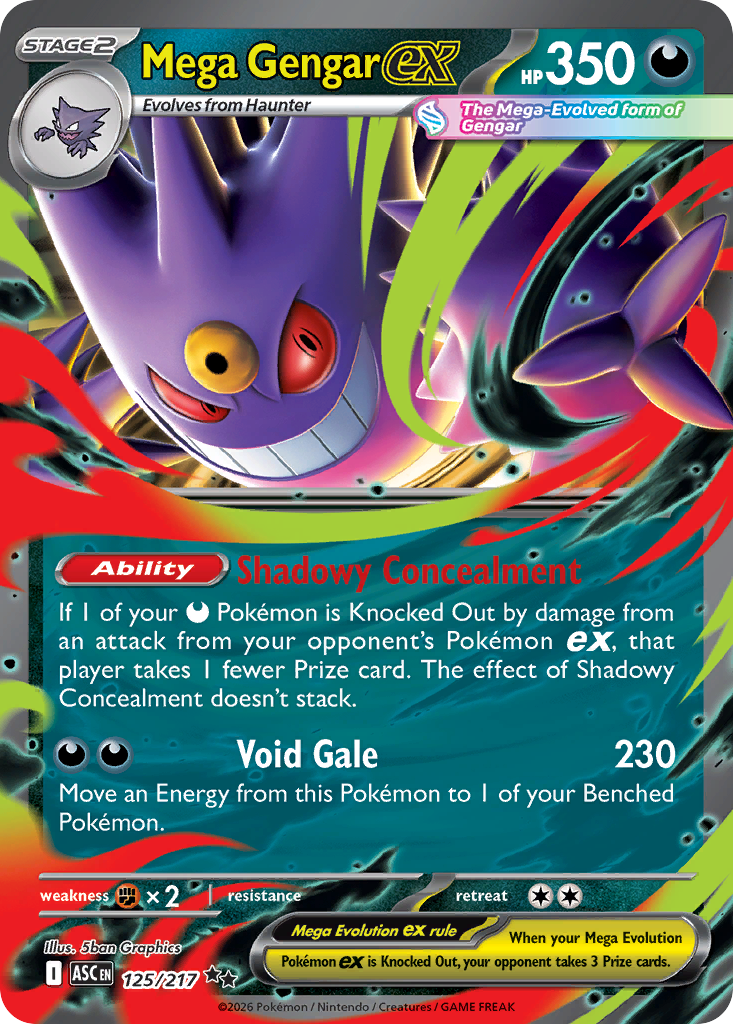 Mega Gengar ex Pokémon card