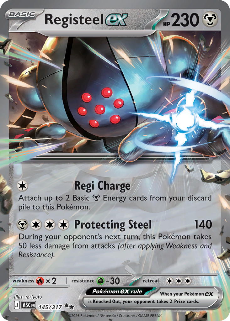 Registeel ex Pokémon card