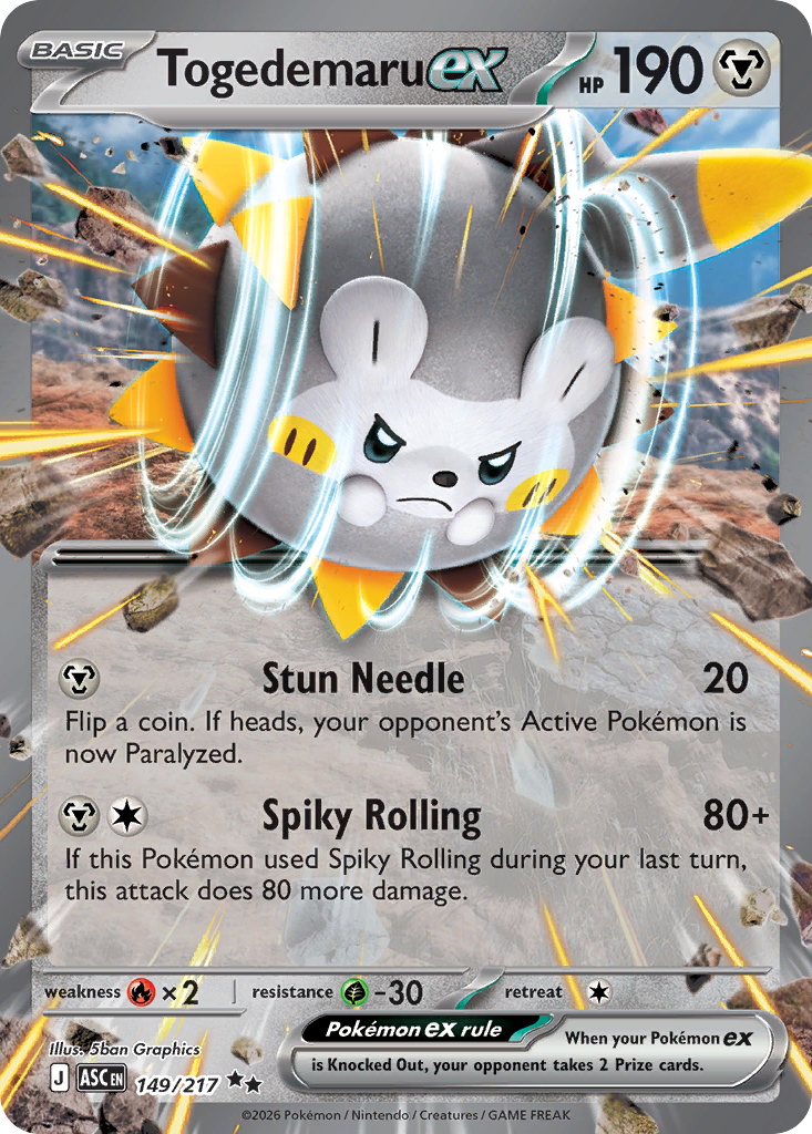 Togedemaru ex Pokémon card
