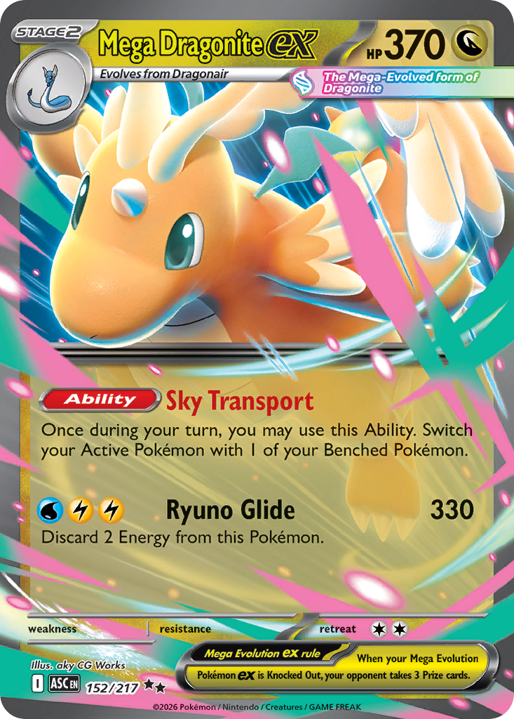 Mega Dragonite ex Pokémon card