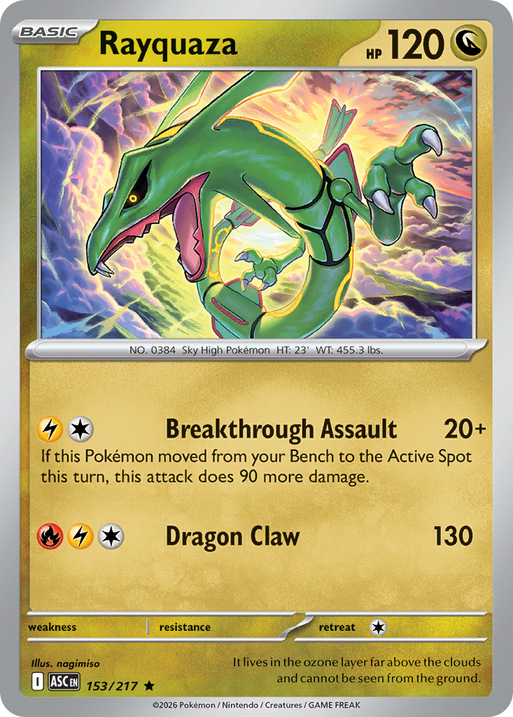 Rayquaza Pokémon card