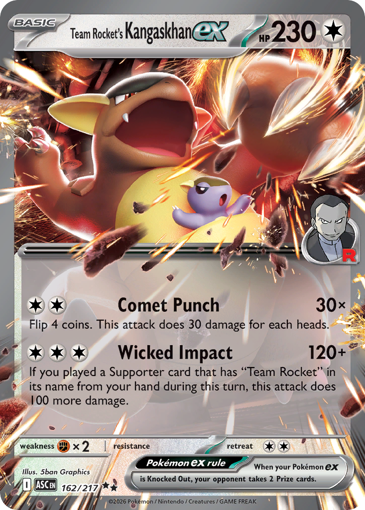 Team Rocket's Kangaskhan ex Pokémon card