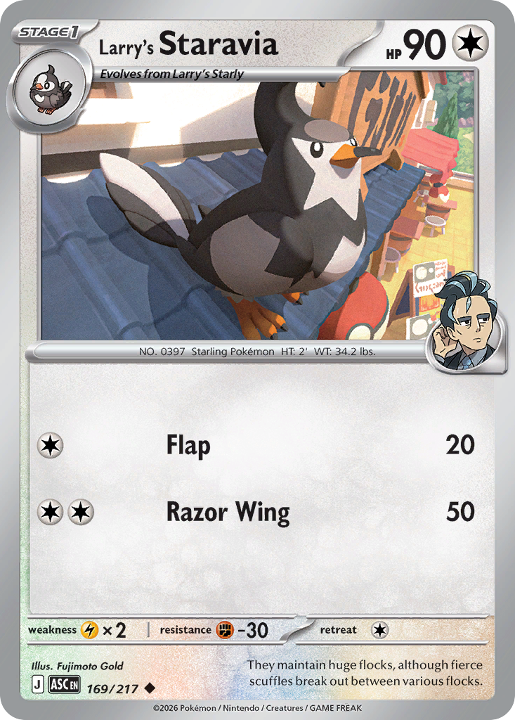 Larry's Staravia Pokémon card