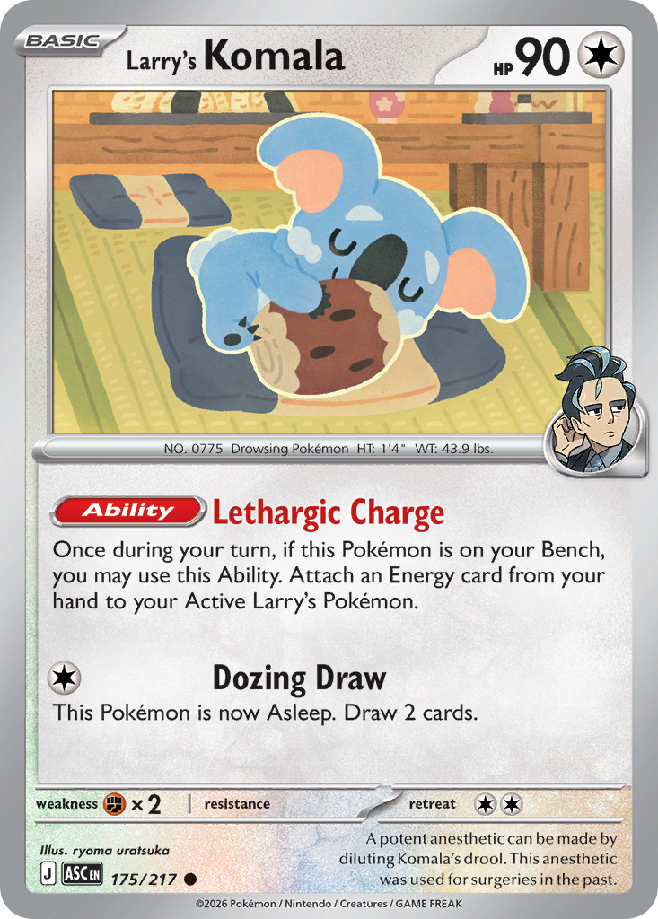 Larry's Komala Pokémon card