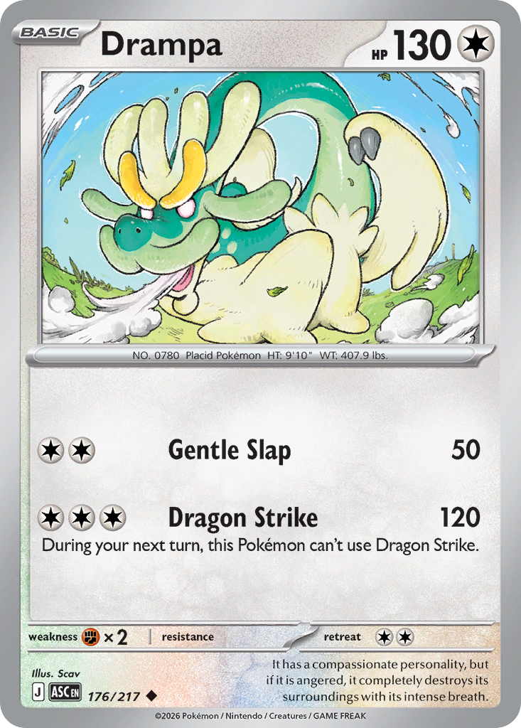 Drampa Pokémon card