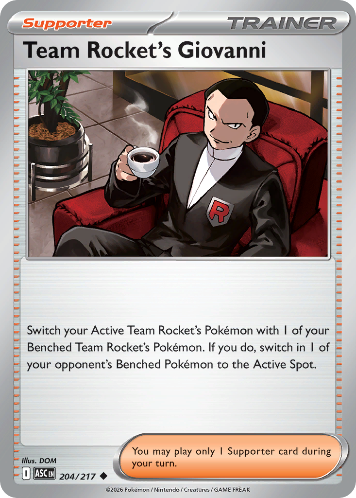Team Rocket's Giovanni Pokémon card