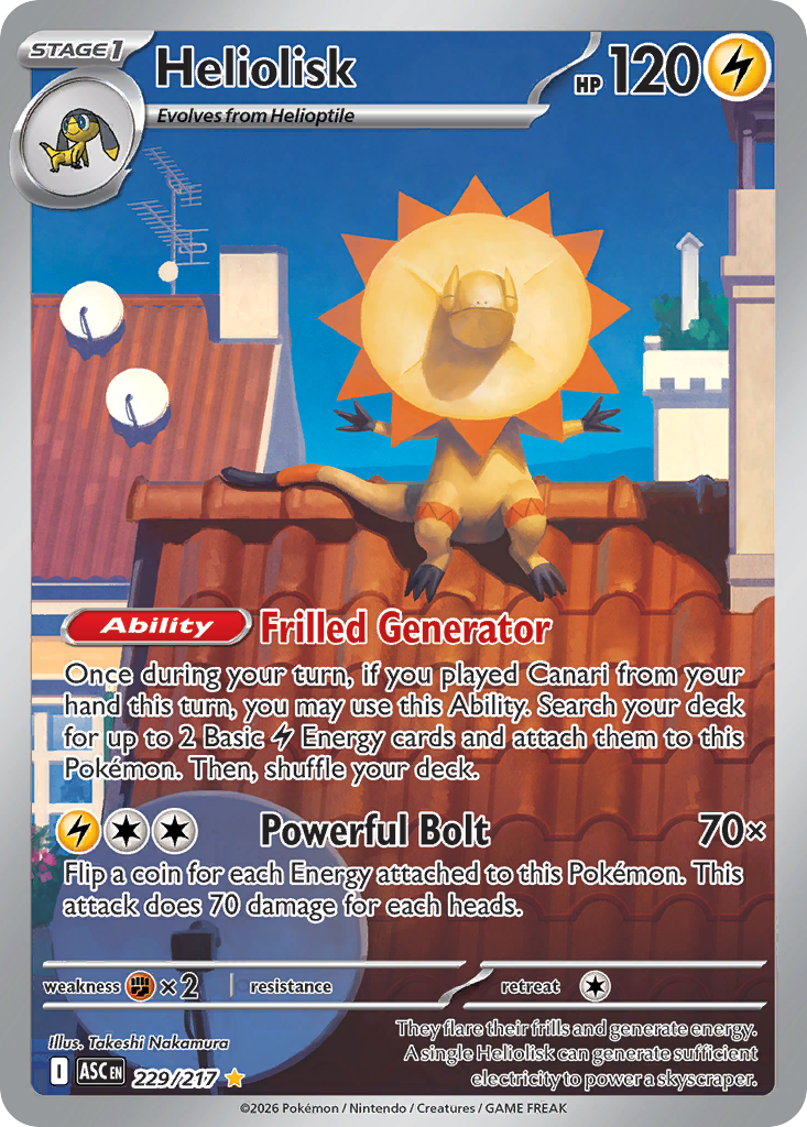 Heliolisk Pokémon card