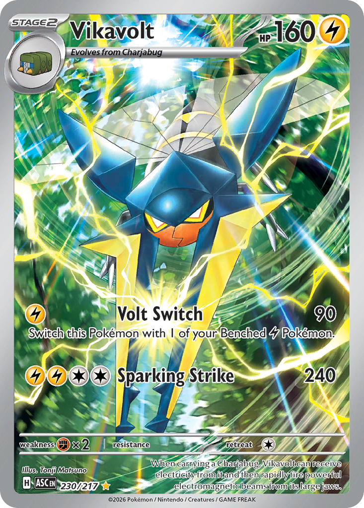 Vikavolt Pokémon card
