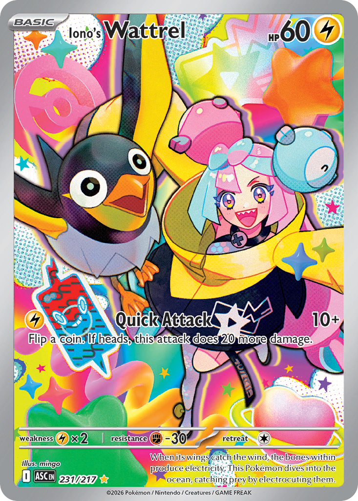 Iono's Wattrel Pokémon card