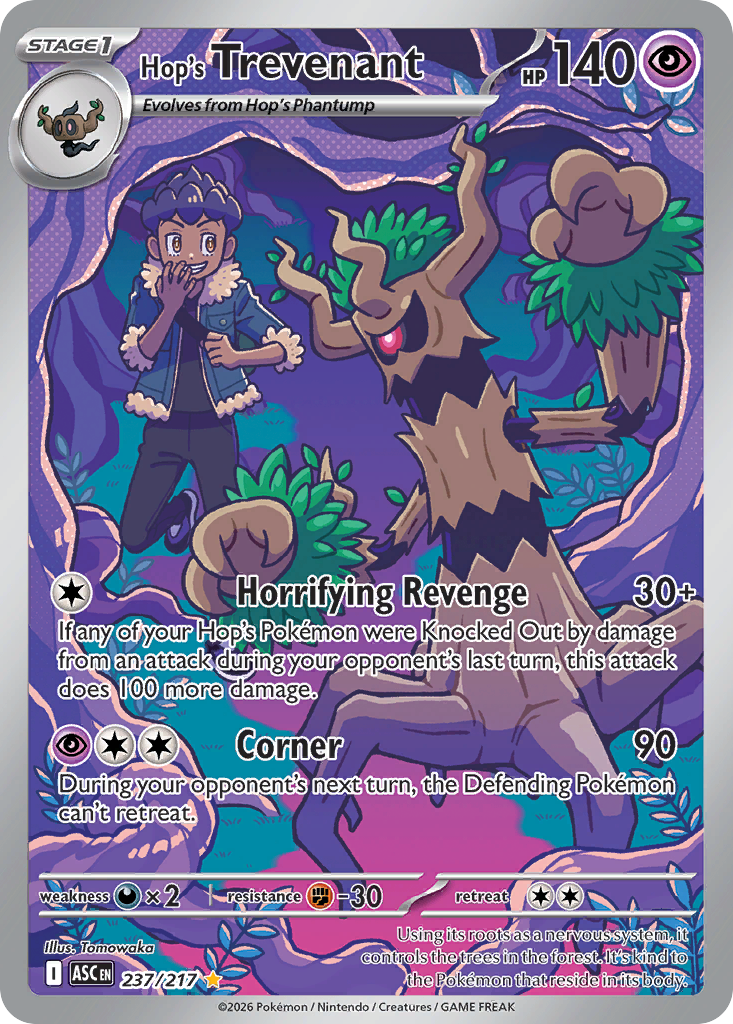 Hop's Trevenant Pokémon card