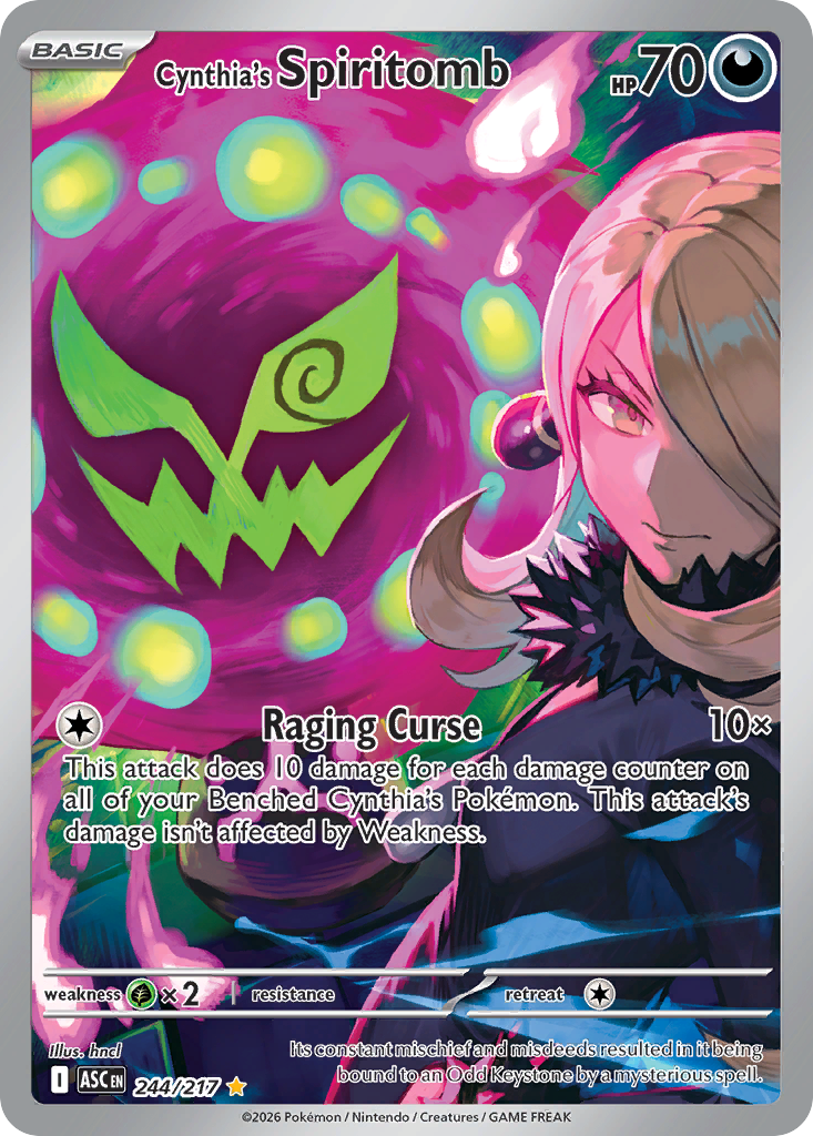 Cynthia's Spiritomb Pokémon card