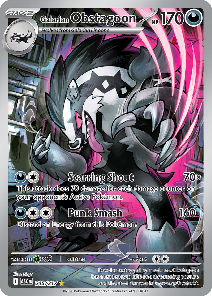 Galarian Obstagoon Pokémon card