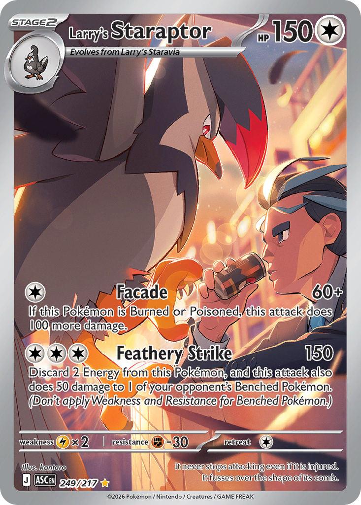 Larry's Staraptor Pokémon card