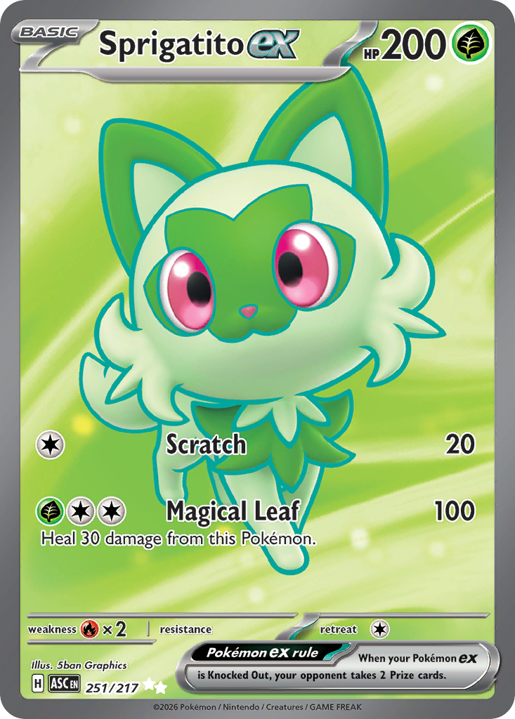 Sprigatito ex Pokémon card