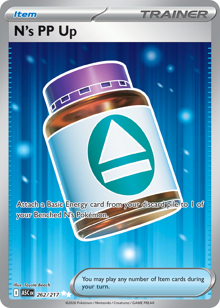 N's PP Up Pokémon card