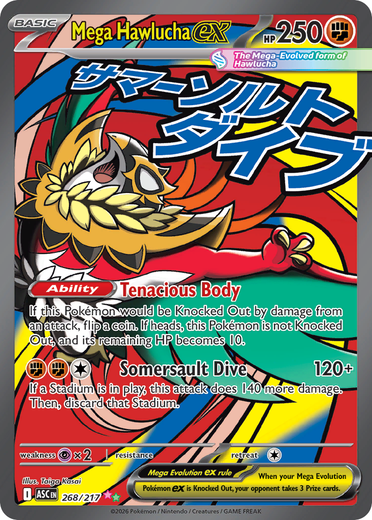 Mega Hawlucha ex Pokémon card