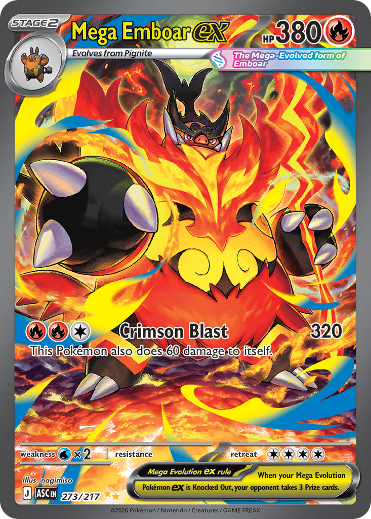Mega Emboar ex Pokémon card