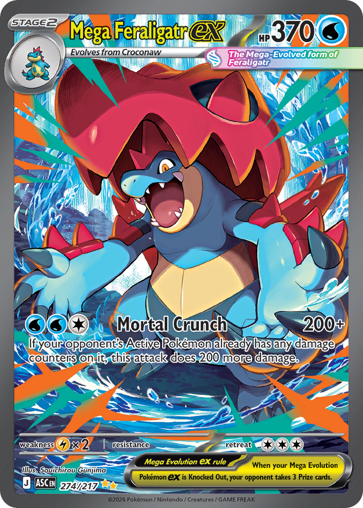 Mega Feraligatr ex Pokémon card