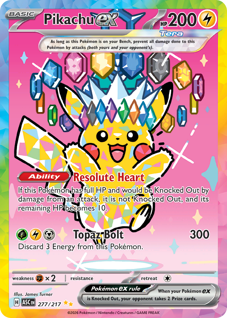 Pikachu ex Pokémon card