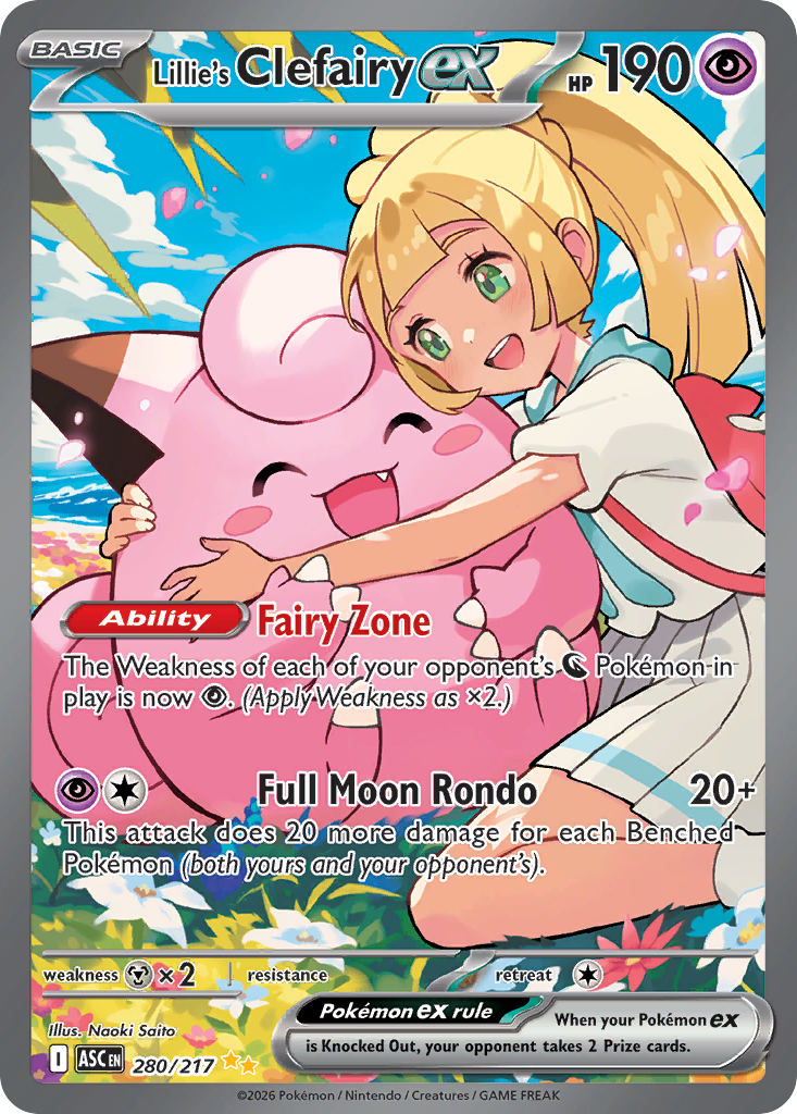 Lillie's Clefairy ex Pokémon card
