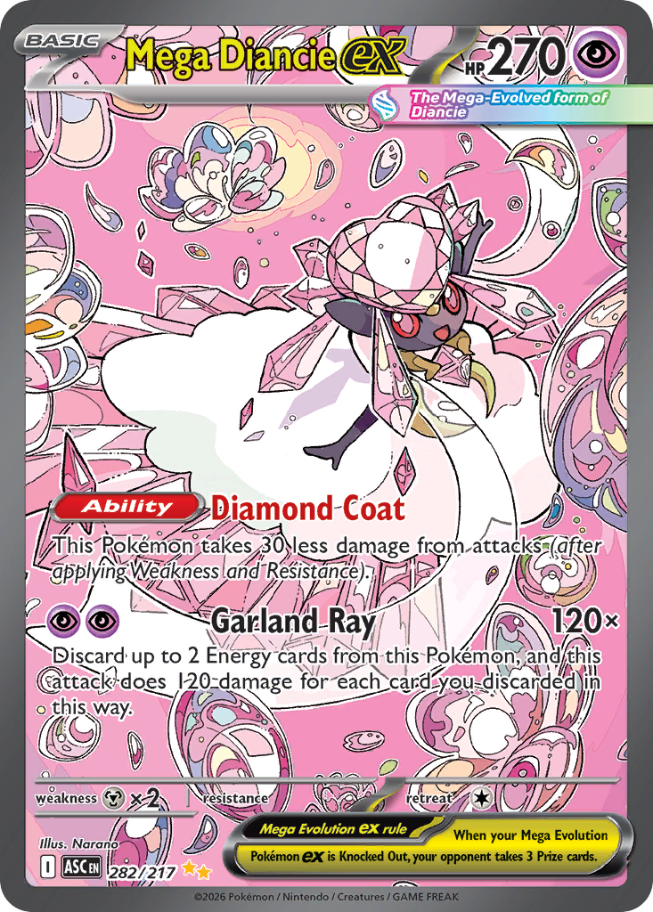 Mega Diancie ex Pokémon card