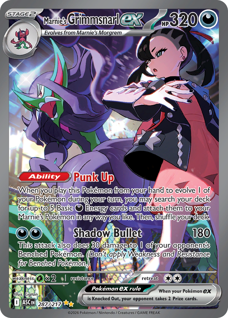 Marnie's Grimmsnarl ex Pokémon card