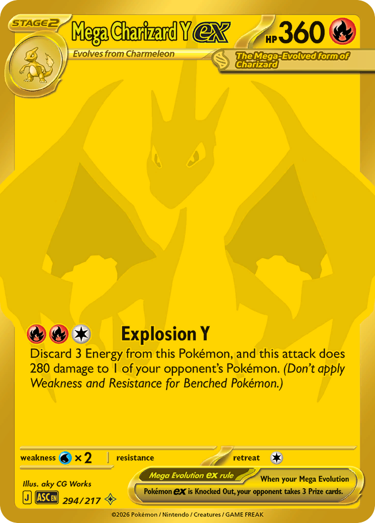 Mega Charizard Y ex Pokémon card