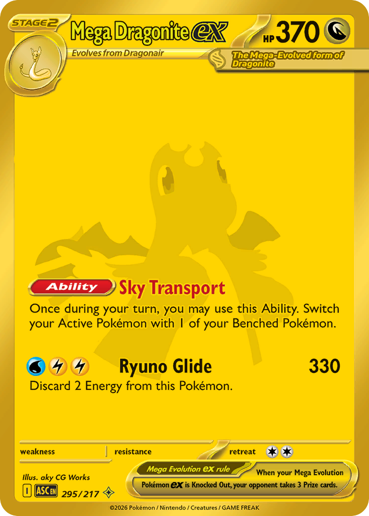 Mega Dragonite ex Pokémon card