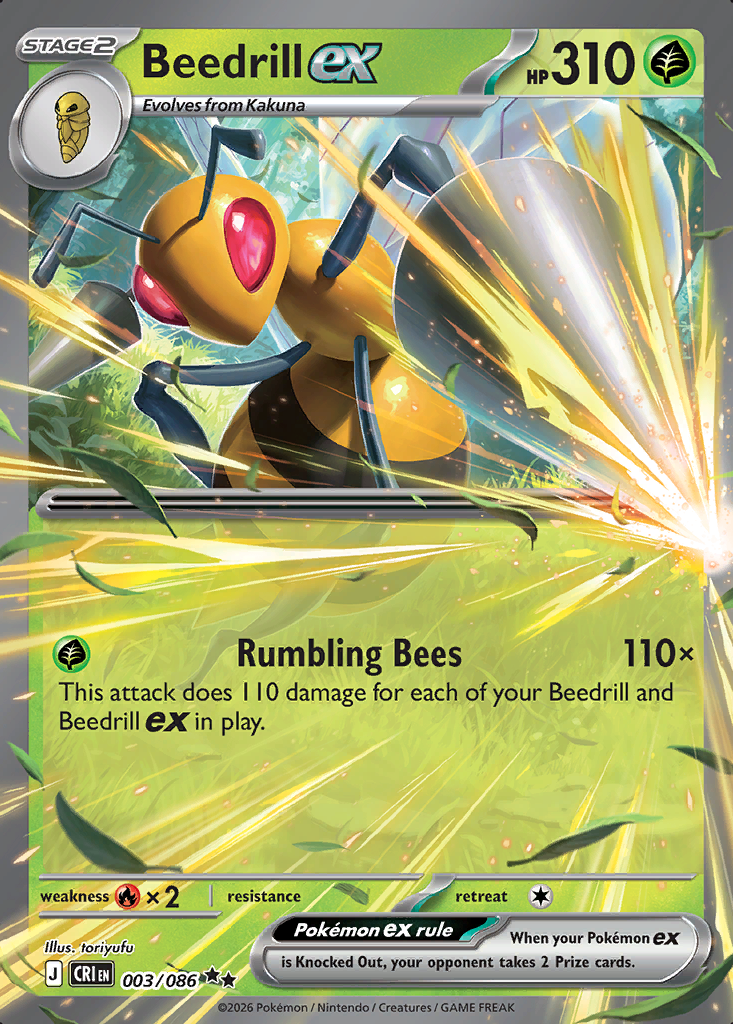 Beedrill ex Pokémon card