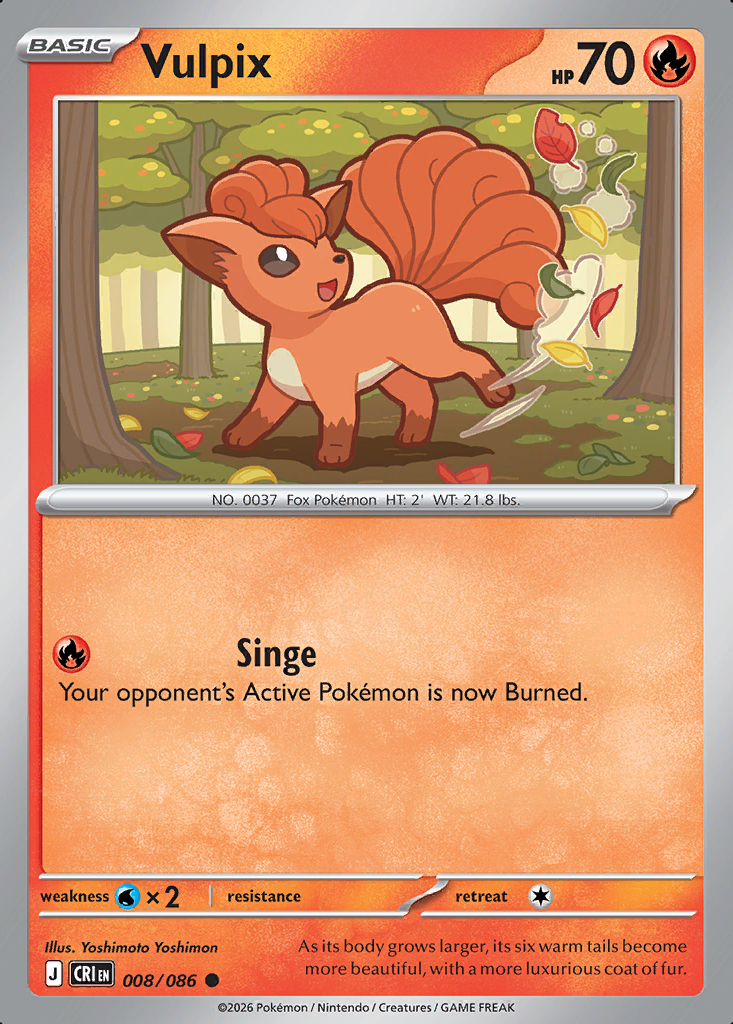 Vulpix Pokémon card