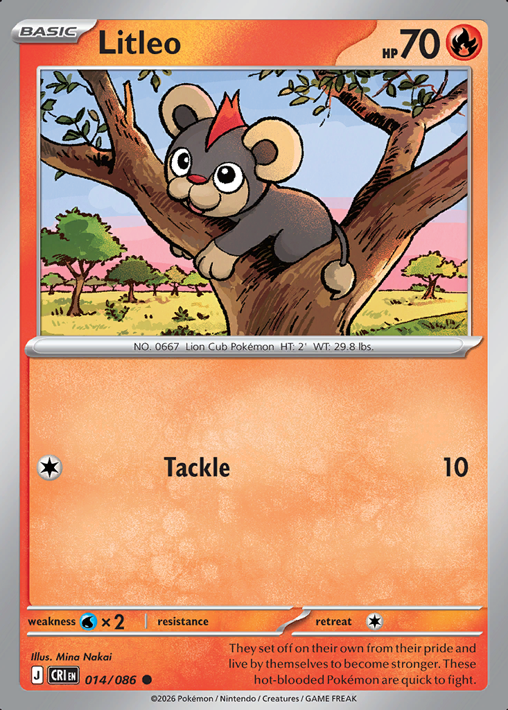 Litleo Pokémon card