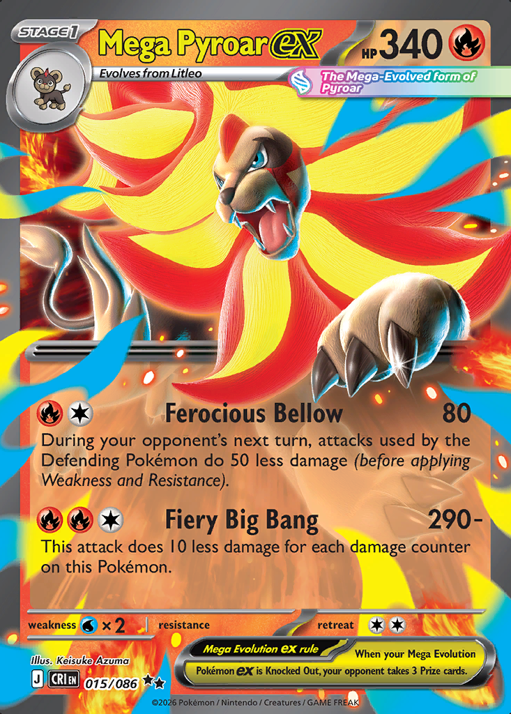 Mega Pyroar ex Pokémon card