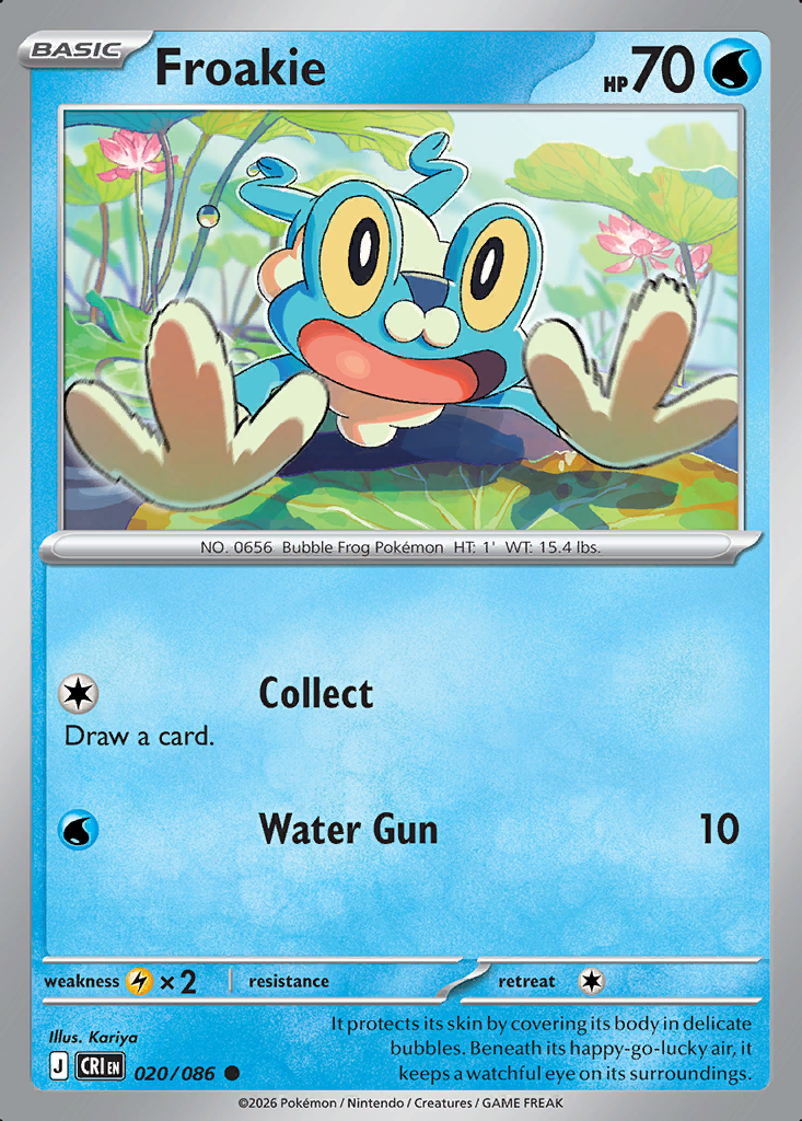 Froakie Pokémon card
